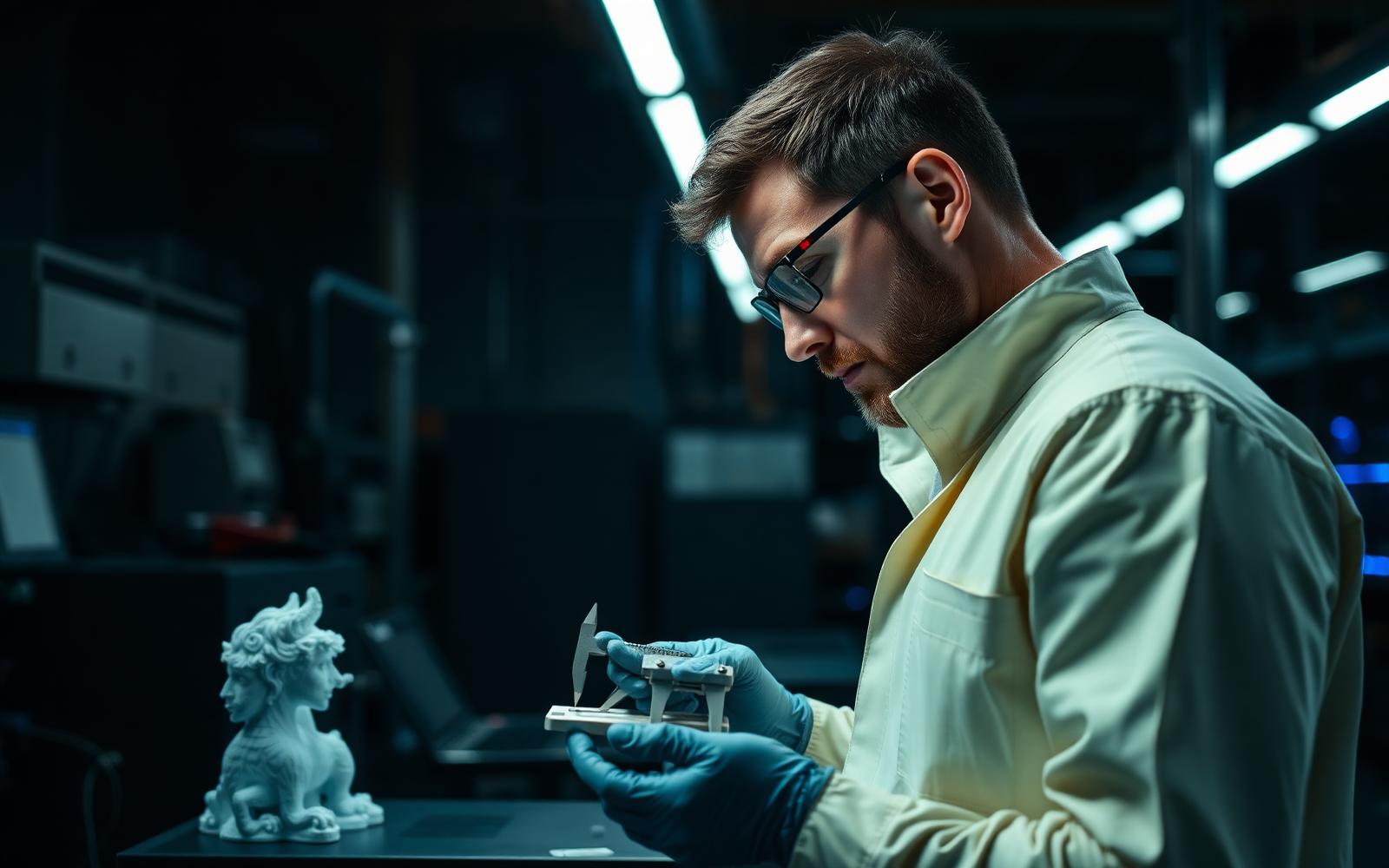 Controle de qualidade em peça 3D